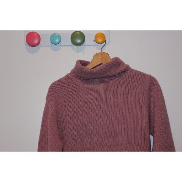 Loft Marino Wool Acrylic Womens Pink Turtleneck Sweater Large - Picture 2 of 8